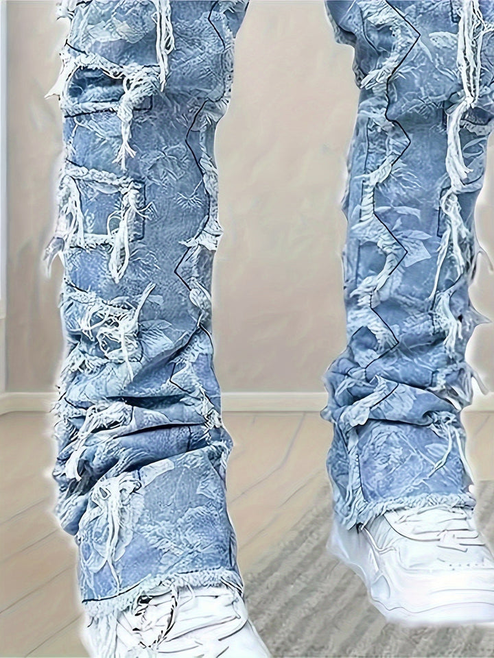 RAFA | SKINNY-FIT DISTRESSED JEANS