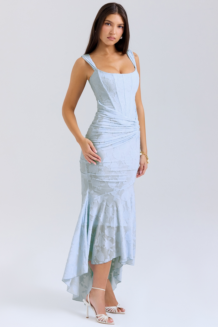 MONTY | ELEGANT SLIM LACE MAXI DRESS