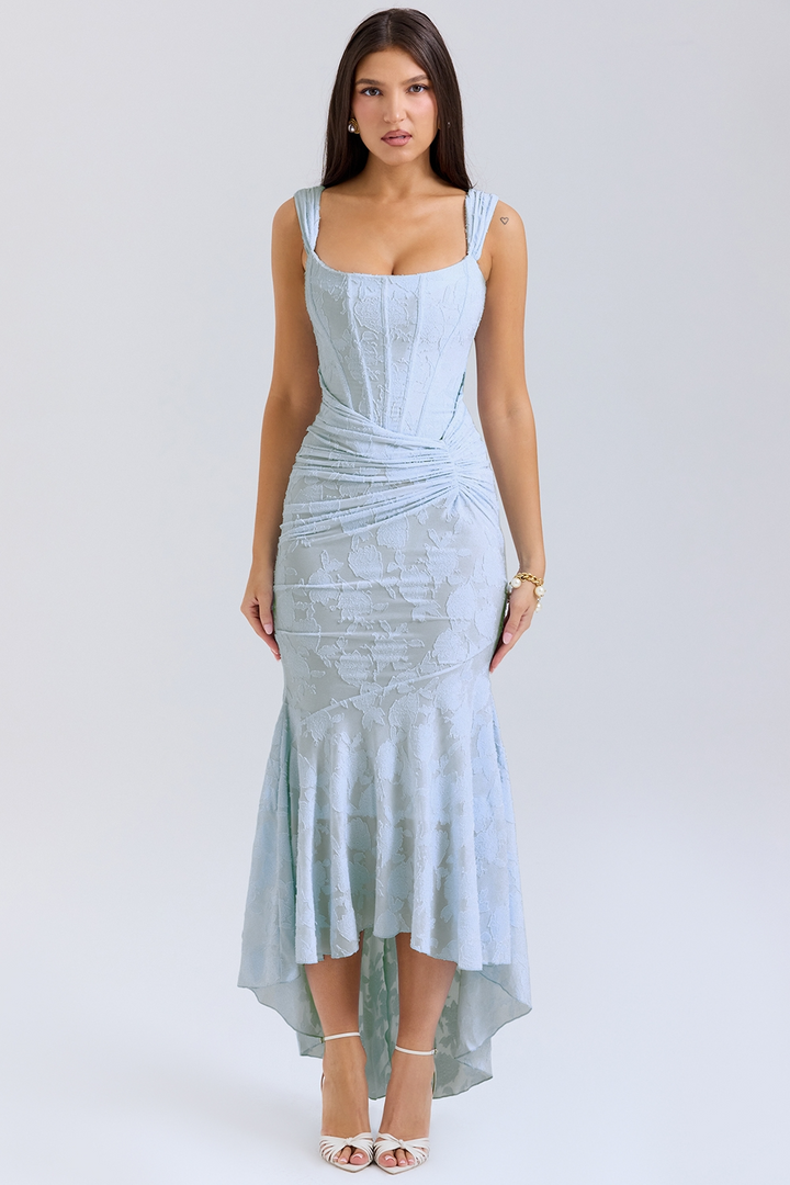 MONTY | ELEGANT SLIM LACE MAXI DRESS