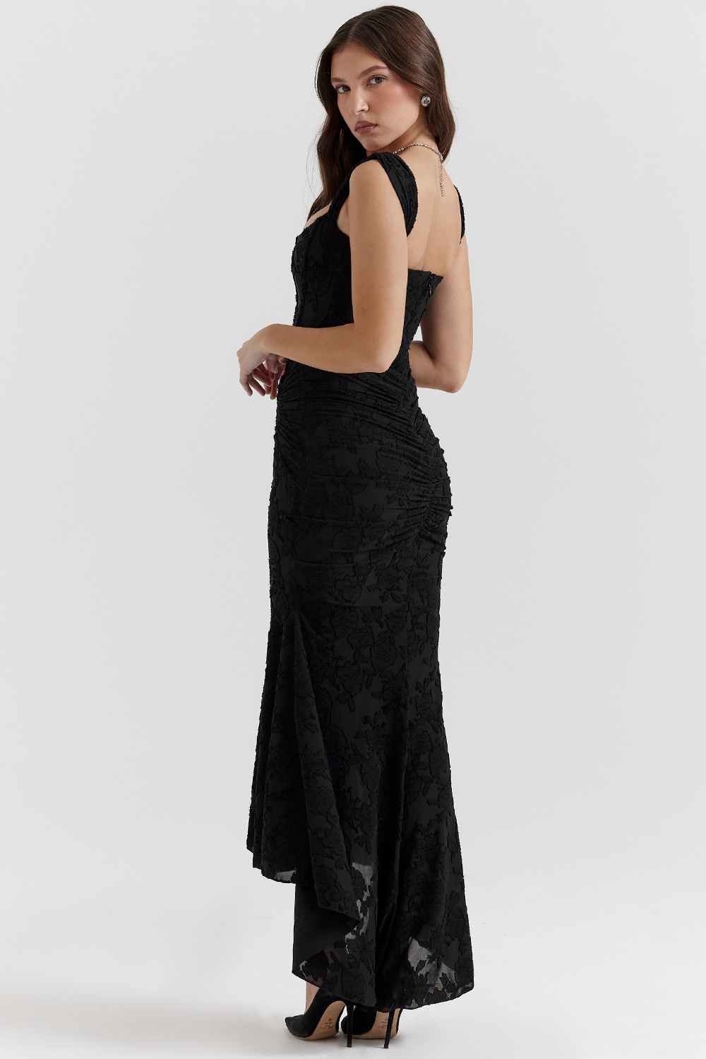 MONTY | ELEGANT SLIM LACE MAXI DRESS