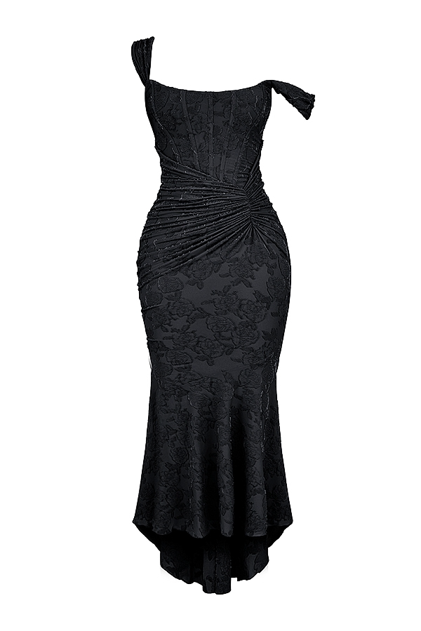MONTY | ELEGANT SLIM LACE MAXI DRESS