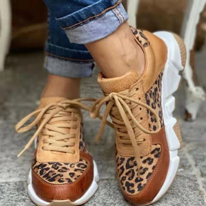 CLAUDIA | LEOPARD PRINT TRAINERS