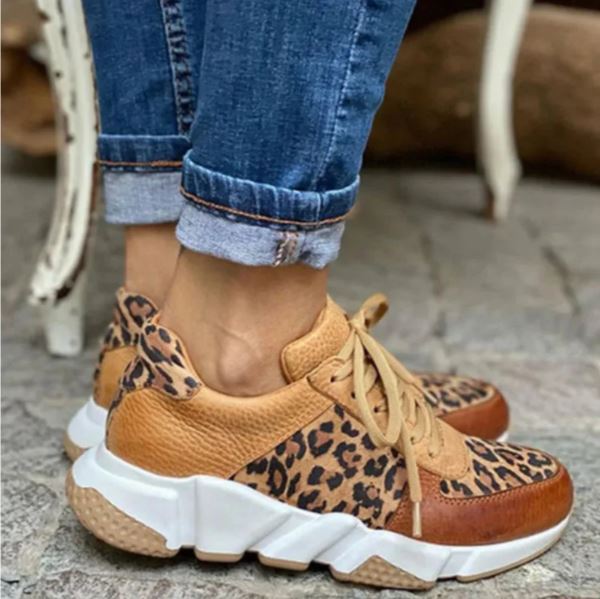 CLAUDIA | LEOPARD PRINT TRAINERS