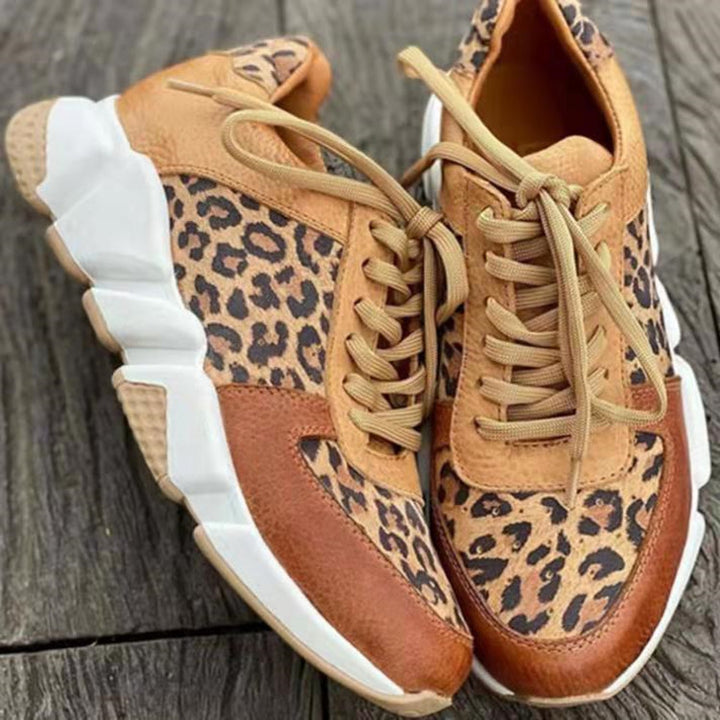CLAUDIA | LEOPARD PRINT TRAINERS