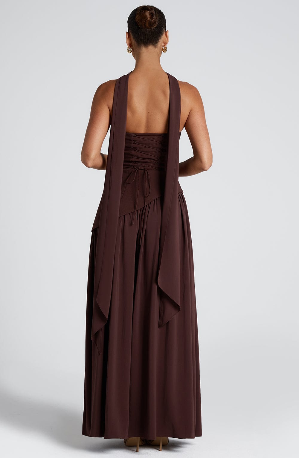 WENDY | ELEGANT BACKLESS PLEATED MAXI DRESS