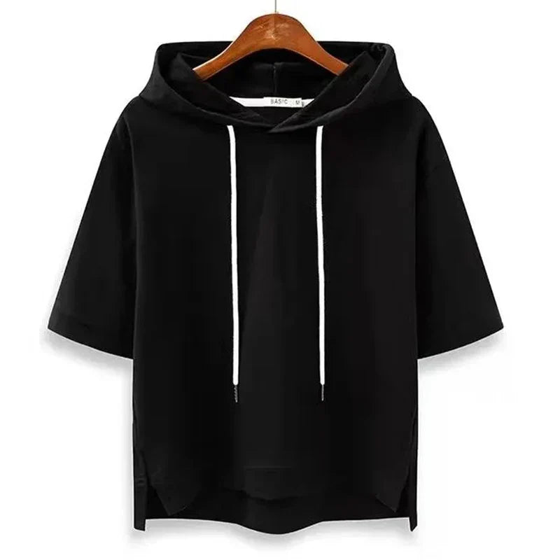 ALEXIS | SHORT-SLEEVE HOODED TOP