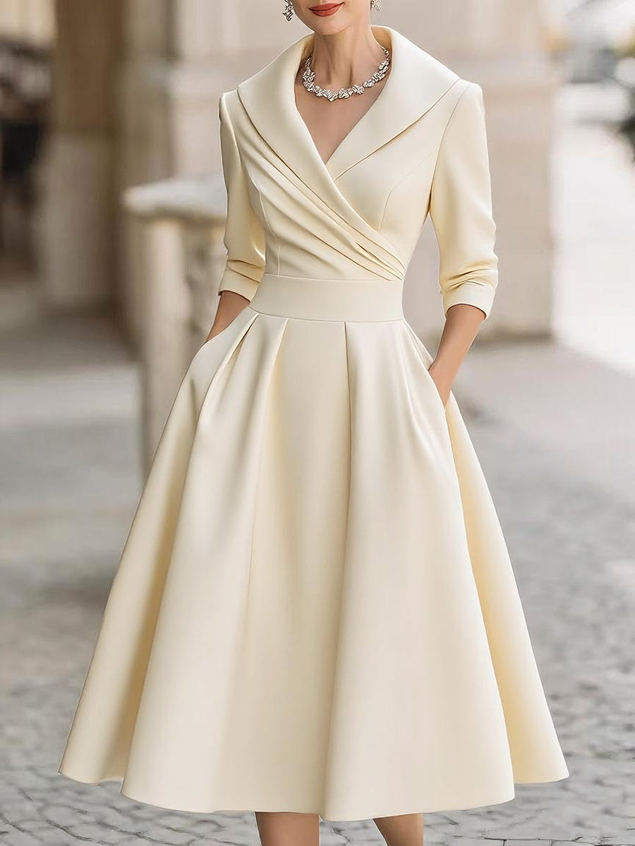 AMELIA | SATIN MIDI DRESS