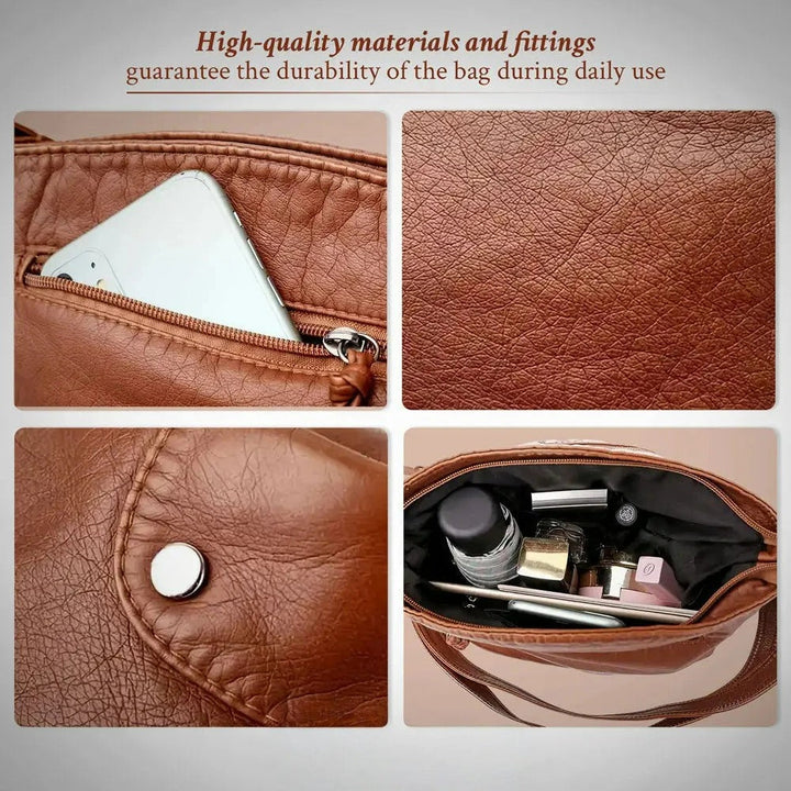 ALIYAH | FUNCTIONAL ELEGANT LEATHER SHOULDER BAG