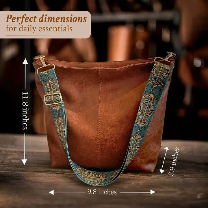 ALANNA | VINTAGE LEATHER BUCKET BAG