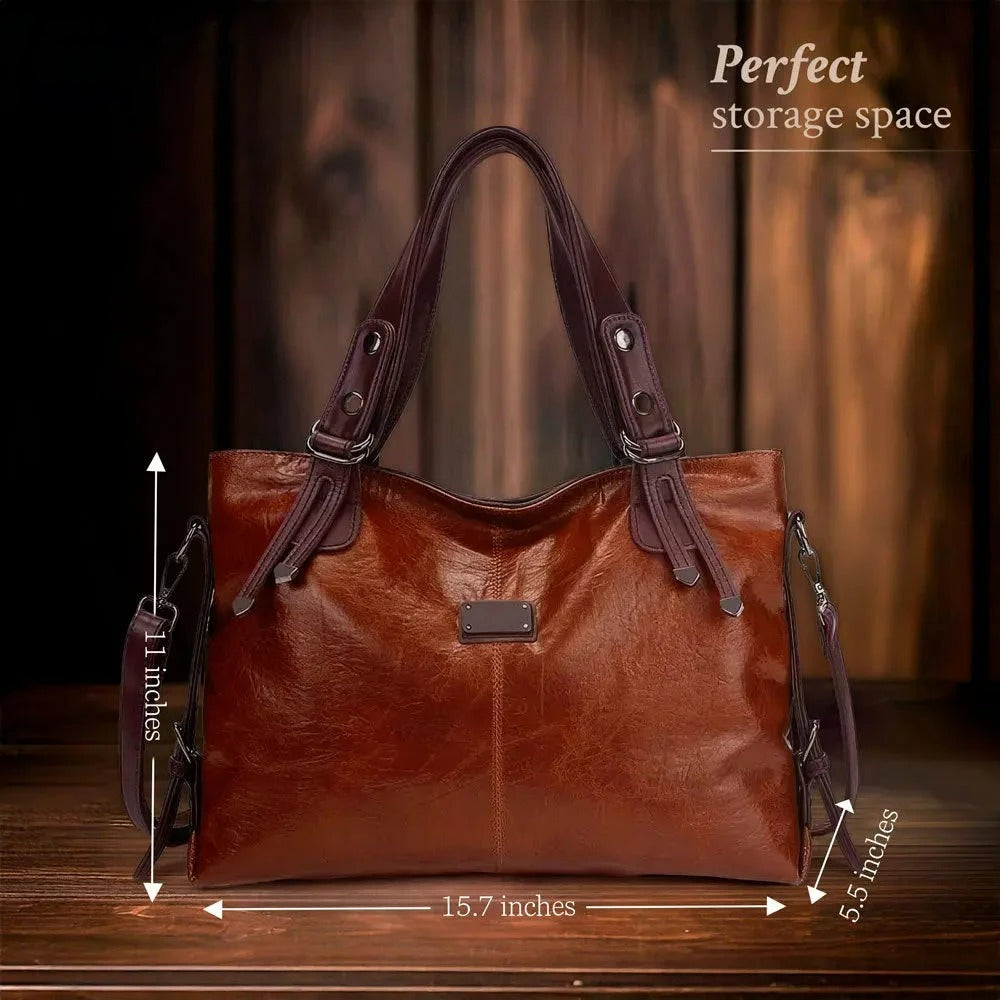 GRACIE | CLASSIC LEATHER CROSSBODY TOTE