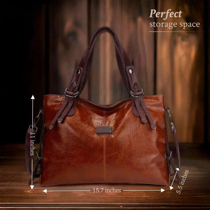 GRACIE | CLASSIC LEATHER CROSSBODY TOTE