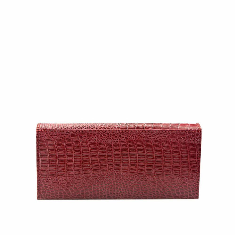 CHARLENE | LUXURY CROCODILE-EMBOSSED LEATHER WALLET
