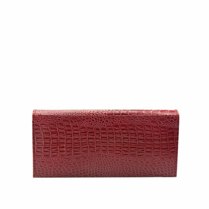 CHARLENE | LUXURY CROCODILE-EMBOSSED LEATHER WALLET