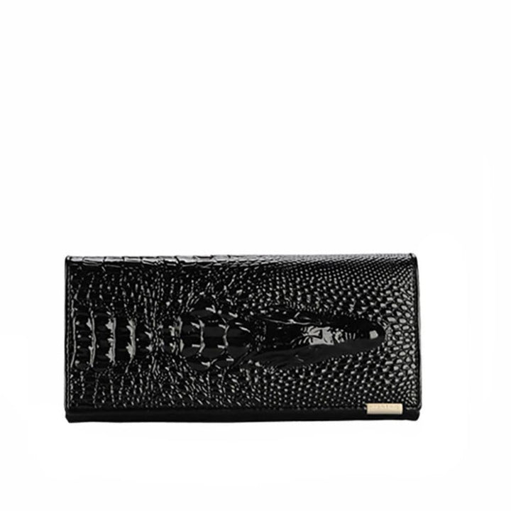 CHARLENE | LUXURY CROCODILE-EMBOSSED LEATHER WALLET