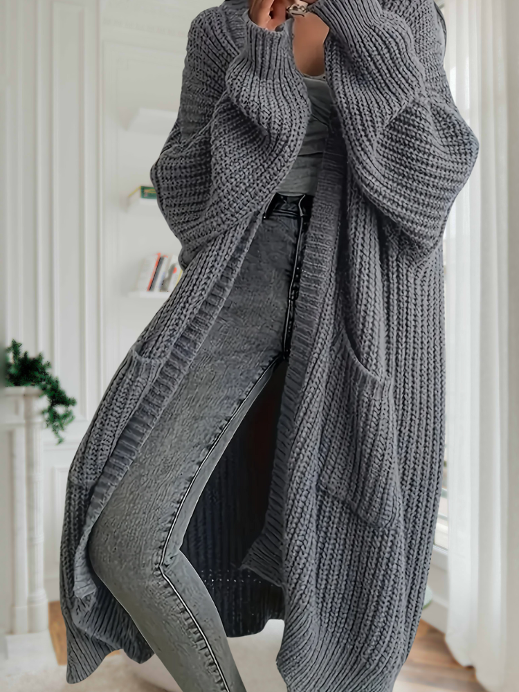 CLAUDIA | OPEN-FRONT LONGLINE SWEATER