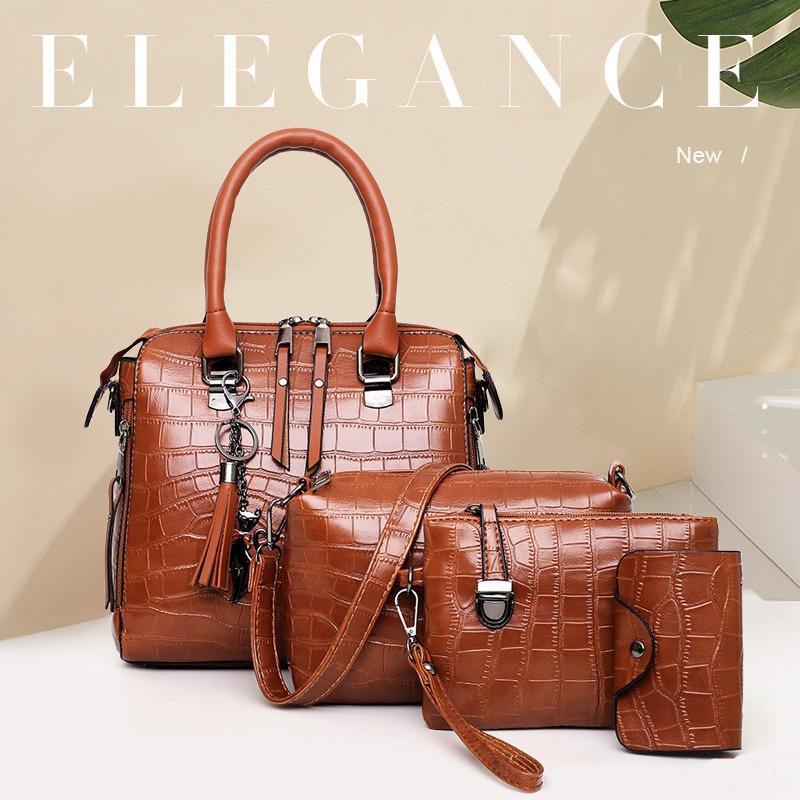 PAULA | 4-PIECE CROCODILE HANDBAG SET