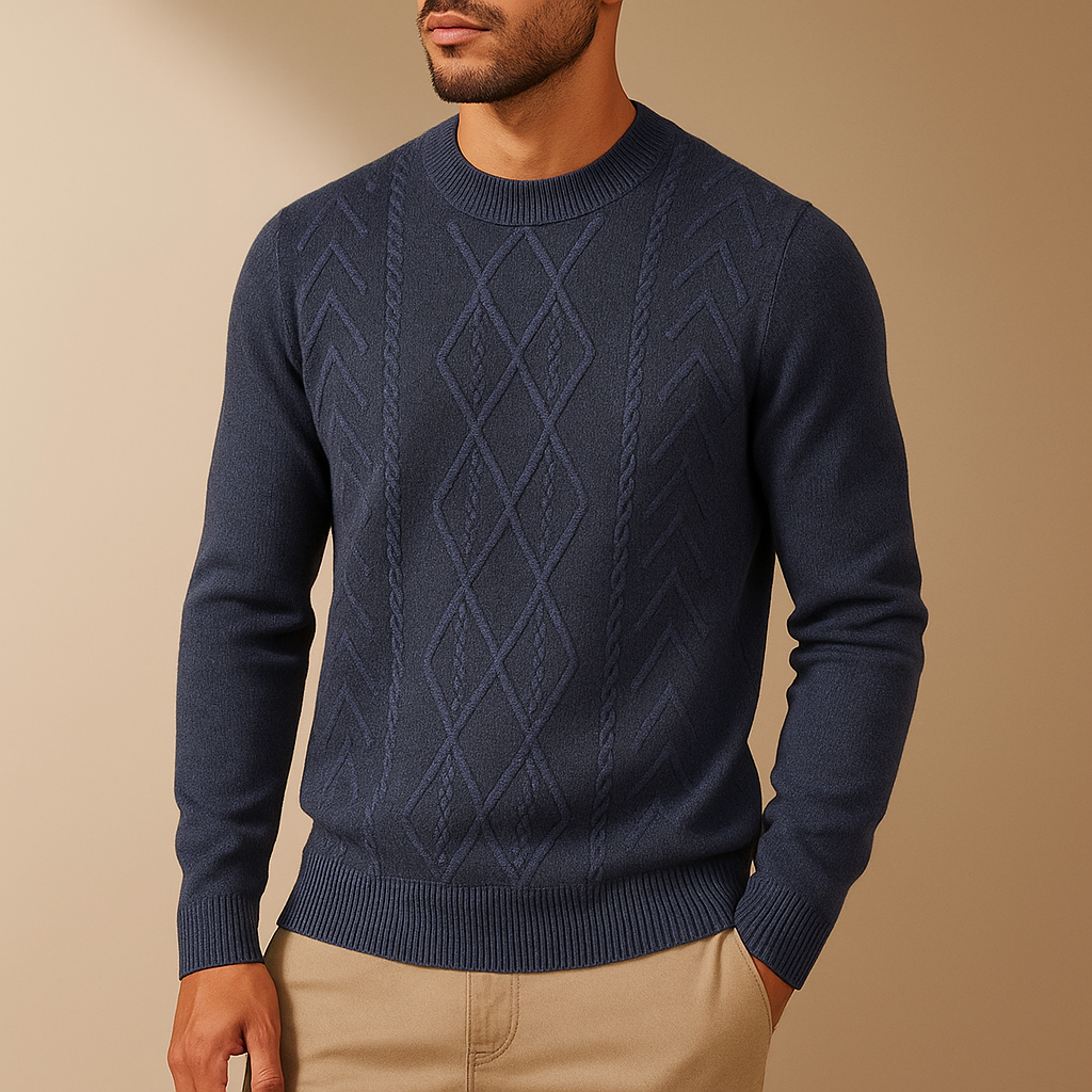 ANTON | MEN’S GEOMETRIC KNIT SWEATER