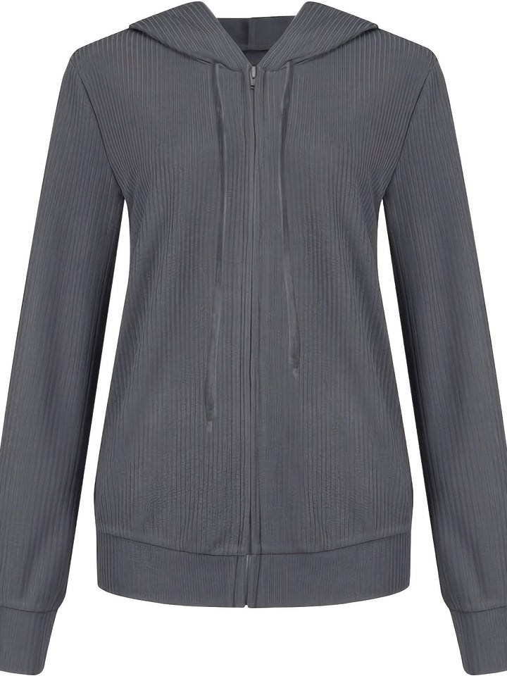 SIENNA | WOMEN’S RIBBED ZIP-UP HOODIE