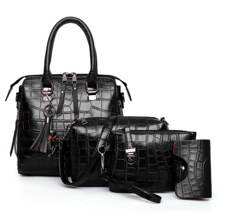 PAULA | 4-PIECE CROCODILE HANDBAG SET