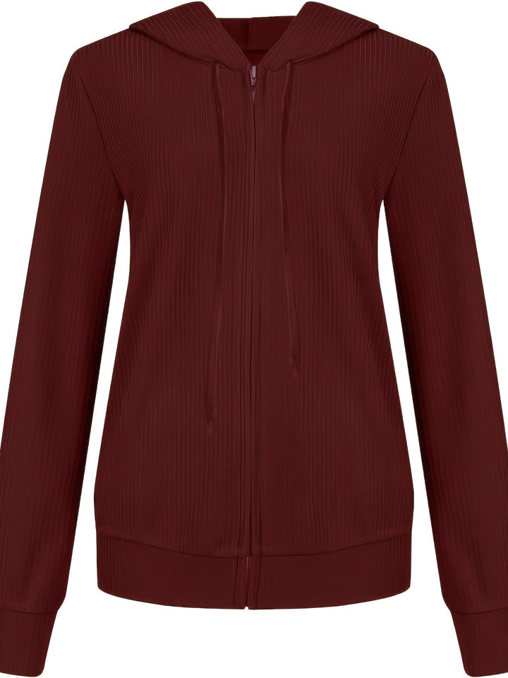 SIENNA | WOMEN’S RIBBED ZIP-UP HOODIE