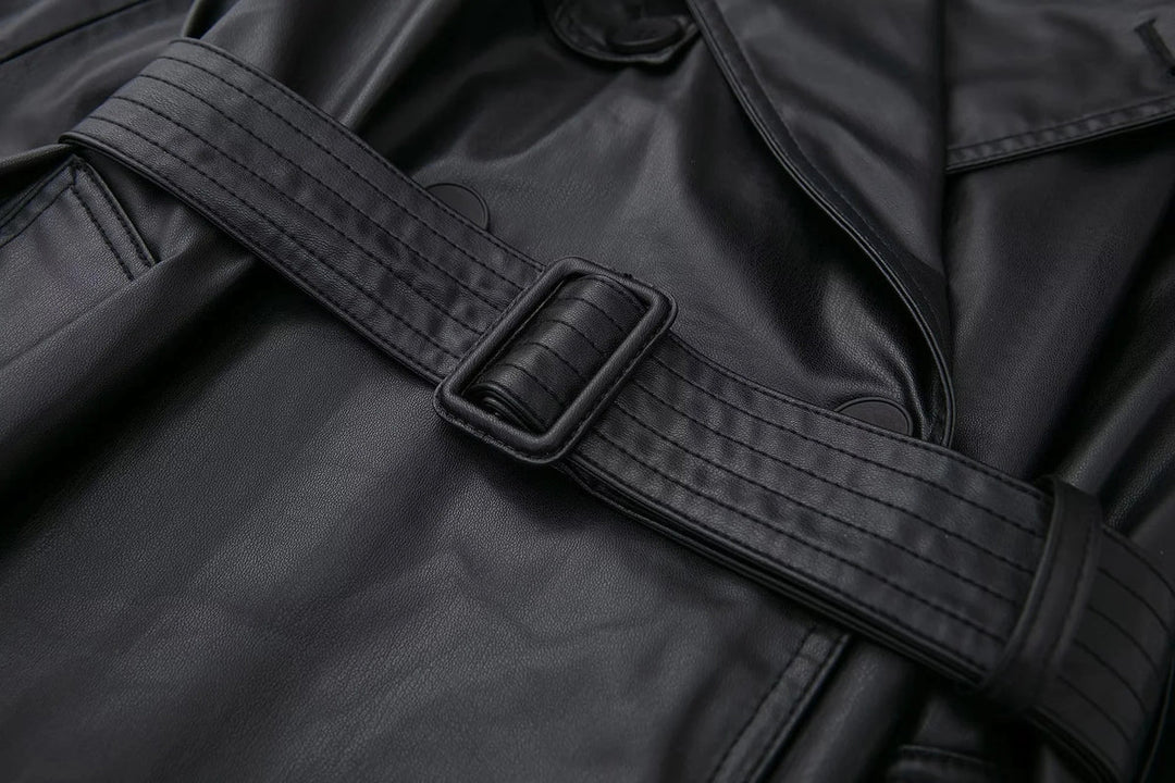 DAKOTA | WOMEN’S FAUX LEATHER TRENCH COAT