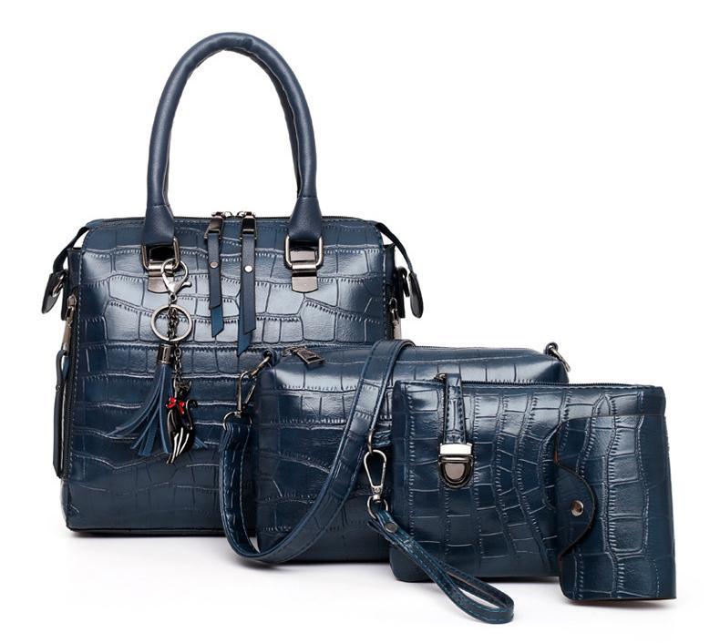 PAULA | 4-PIECE CROCODILE HANDBAG SET