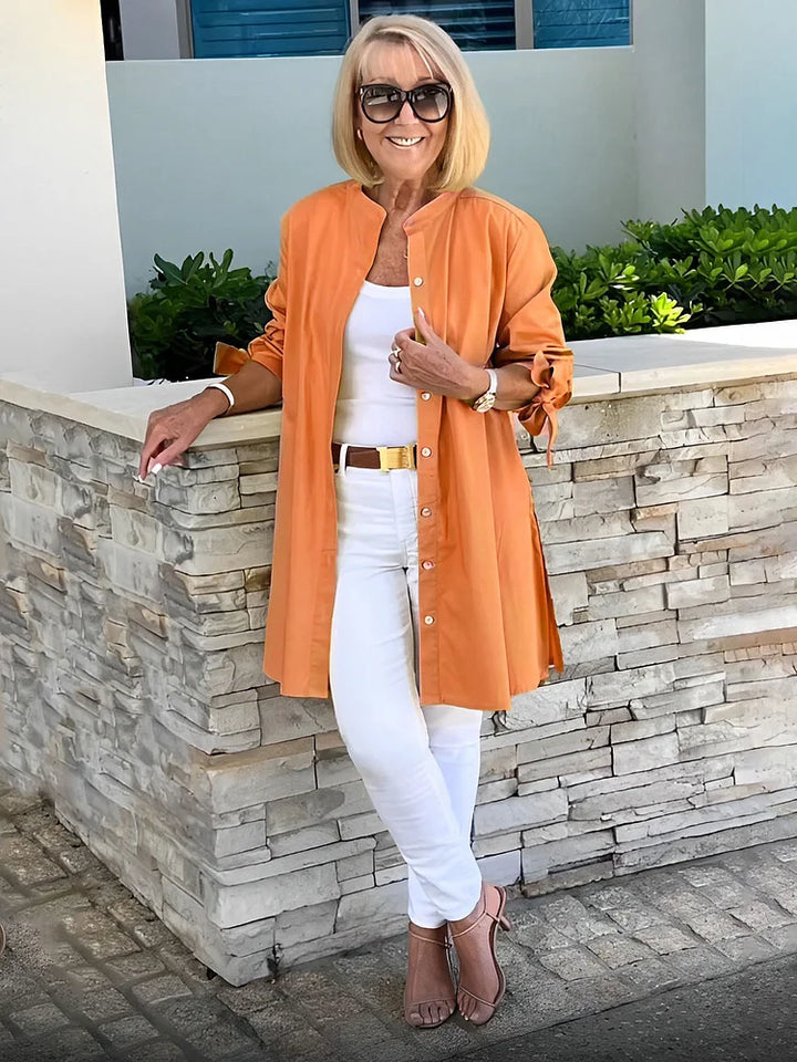 SHEREE | GATHERED-BACK COTTON SHIRT JACKET
