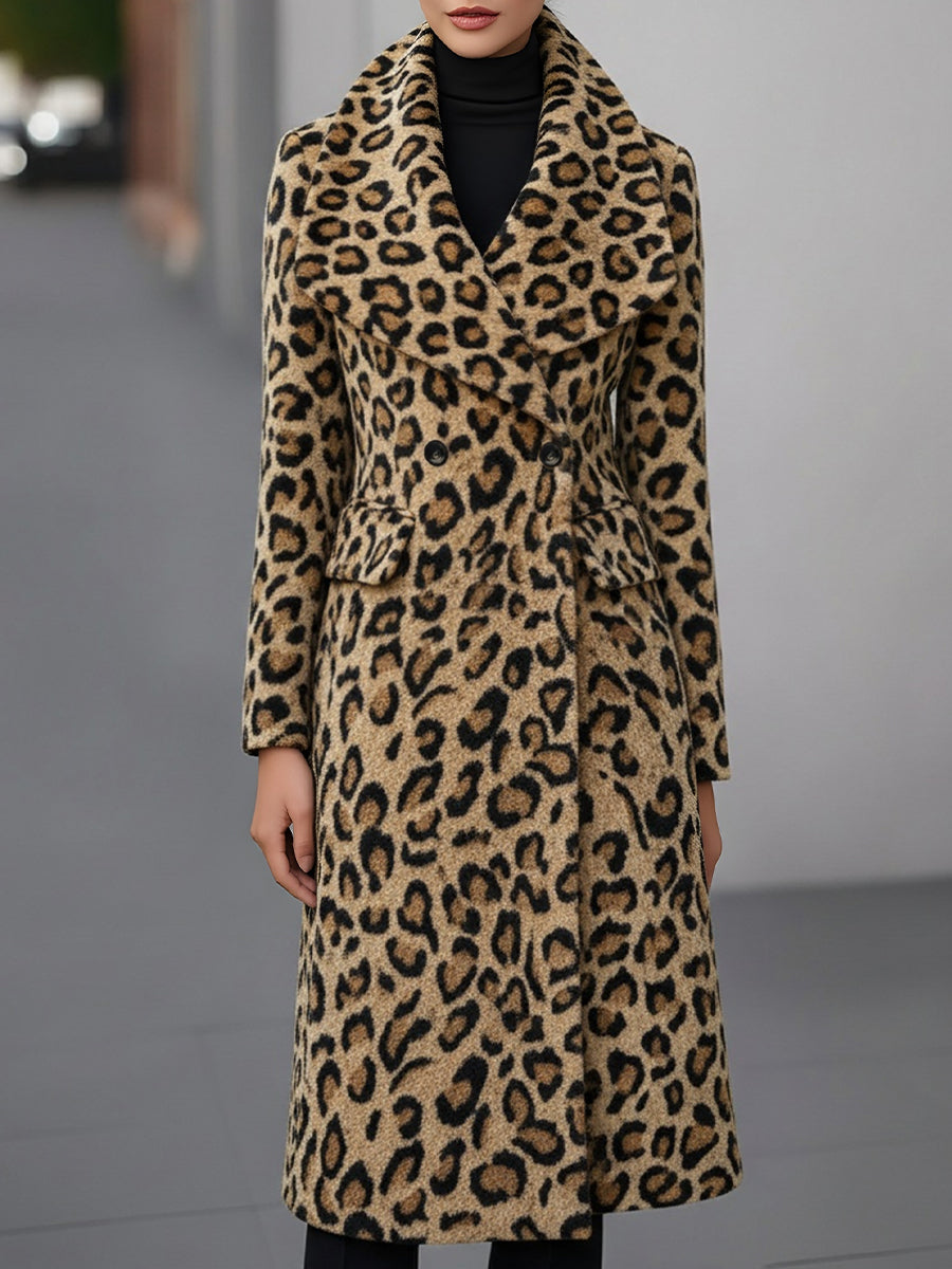 CANDICE | WOMEN’S LEOPARD PRINT WOOL COAT