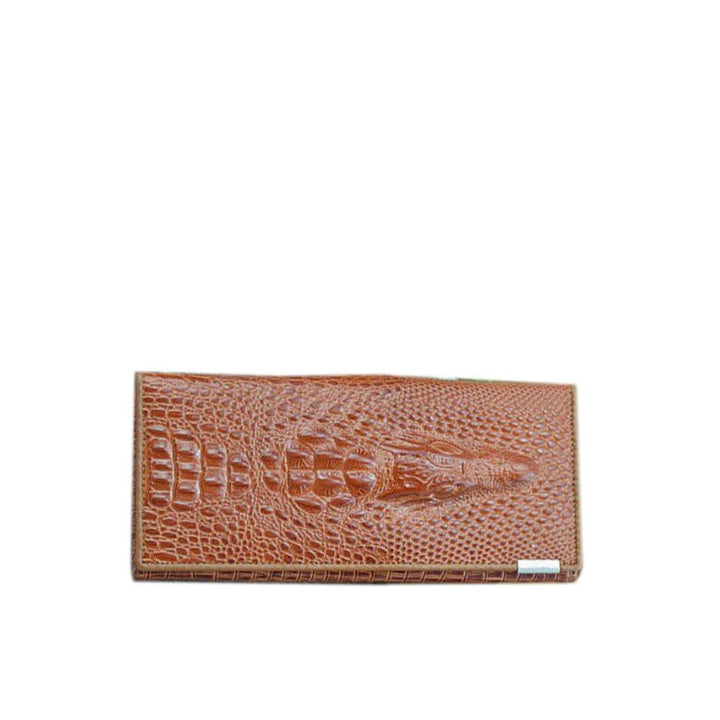 CHARLENE | LUXURY CROCODILE-EMBOSSED LEATHER WALLET