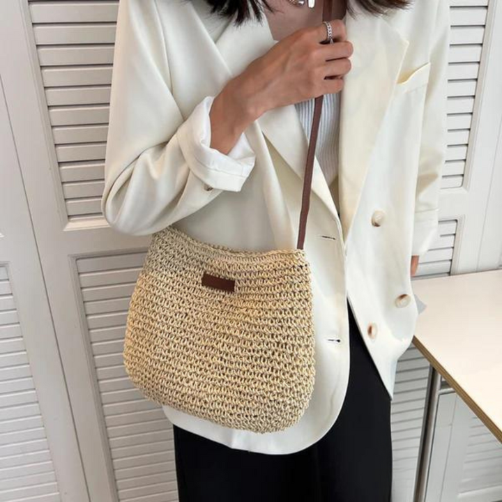MARLY | STRAW SLING CROSSBODY BAG