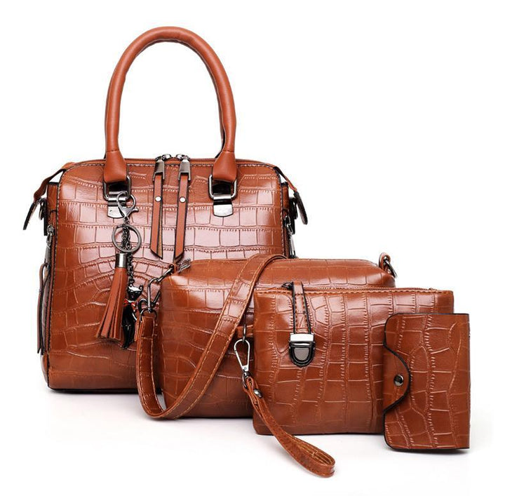 PAULA | 4-PIECE CROCODILE HANDBAG SET
