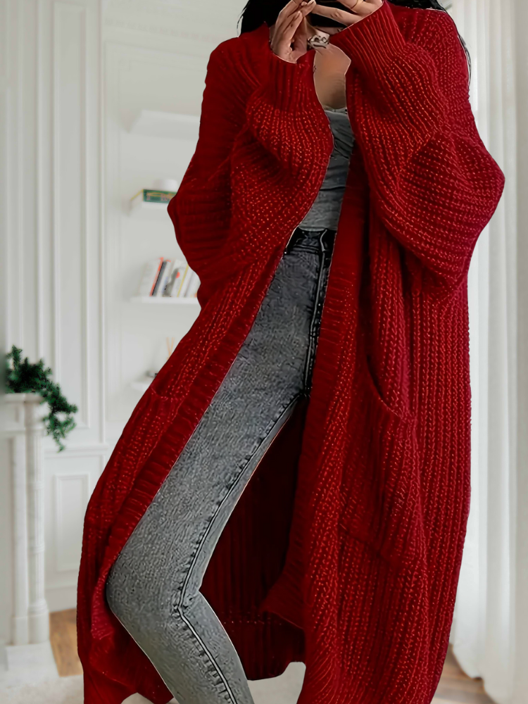 CLAUDIA | OPEN-FRONT LONGLINE SWEATER