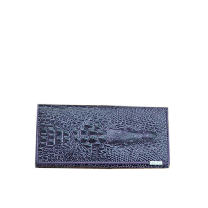 CHARLENE | LUXURY CROCODILE-EMBOSSED LEATHER WALLET
