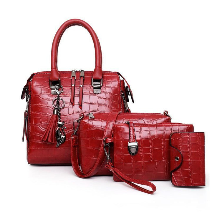 PAULA | 4-PIECE CROCODILE HANDBAG SET