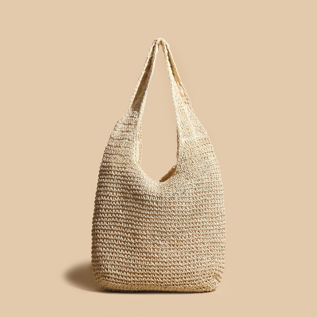 MELANIE | STRAW WOVEN RATTAN SHOULDER BAG