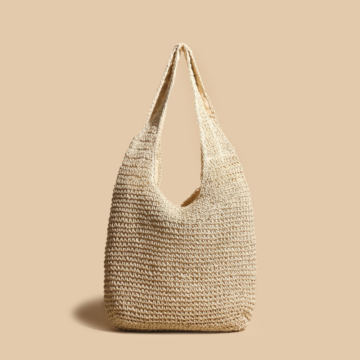 MELANIE | STRAW WOVEN RATTAN SHOULDER BAG