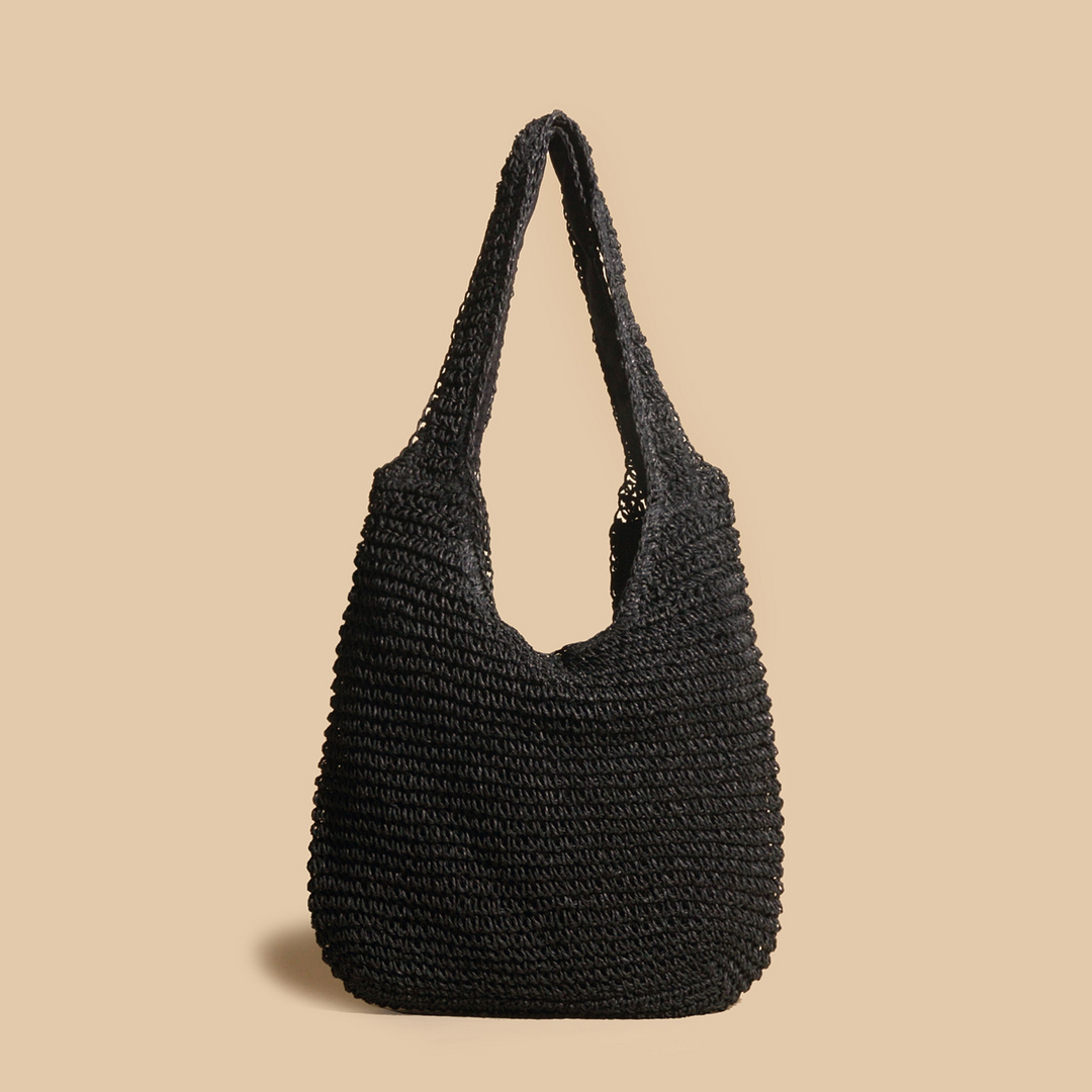 MELANIE | STRAW WOVEN RATTAN SHOULDER BAG