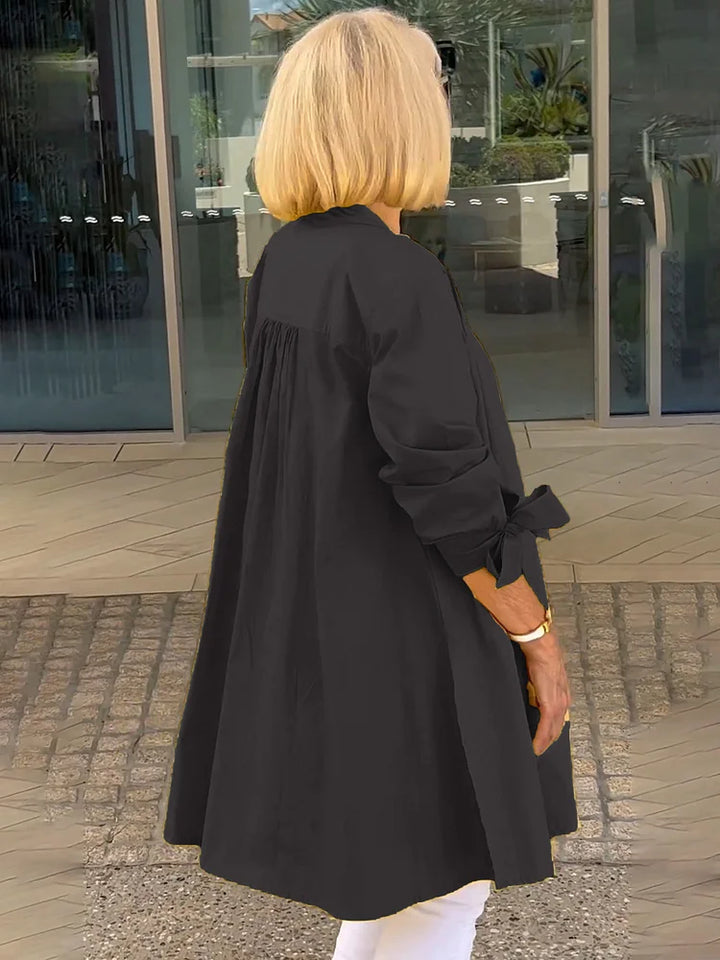SHEREE | GATHERED-BACK COTTON SHIRT JACKET