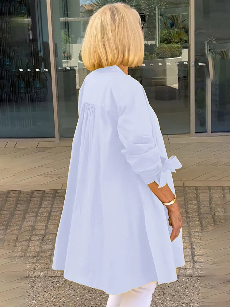 SHEREE | GATHERED-BACK COTTON SHIRT JACKET