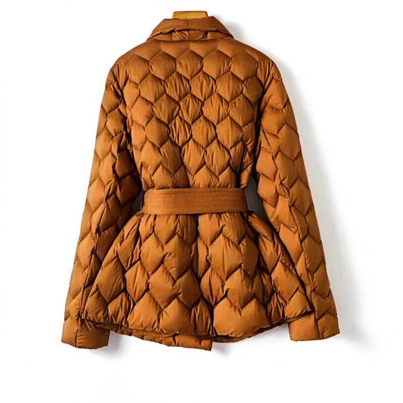 IVORY | STYLISH QUILTED DOWN COAT