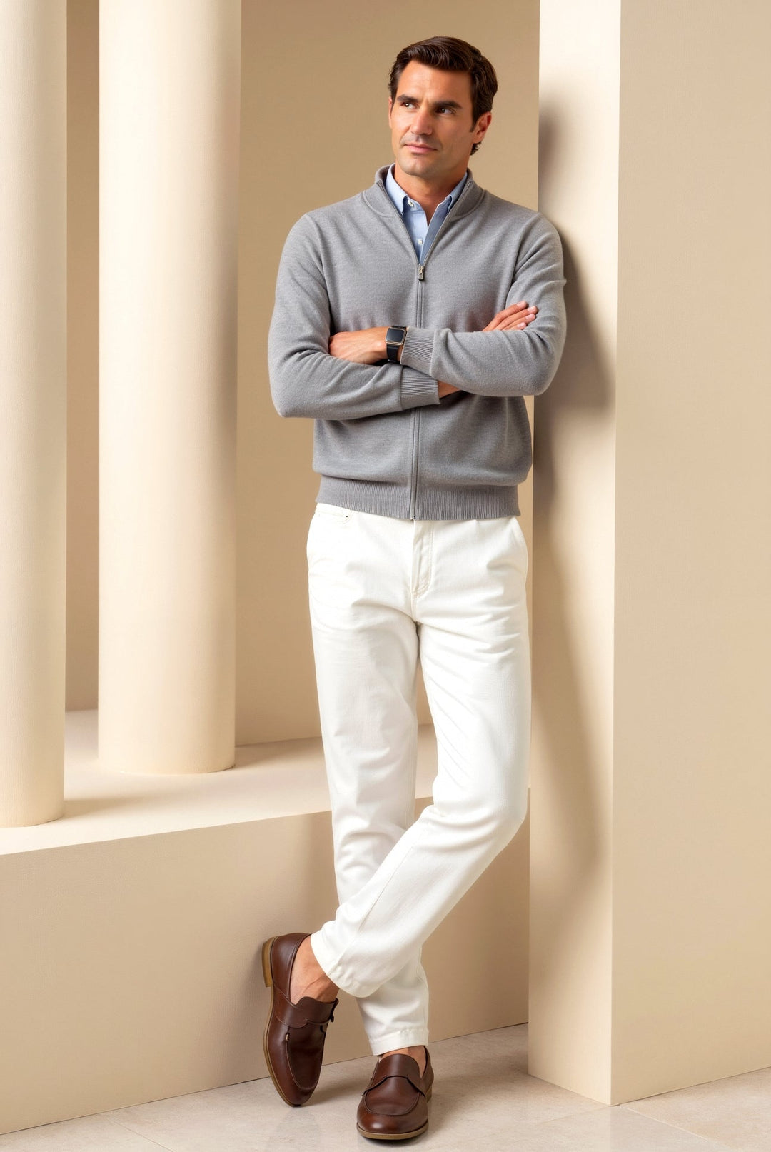 TONY | SLIM-FIT CARDIGAN SWEATER