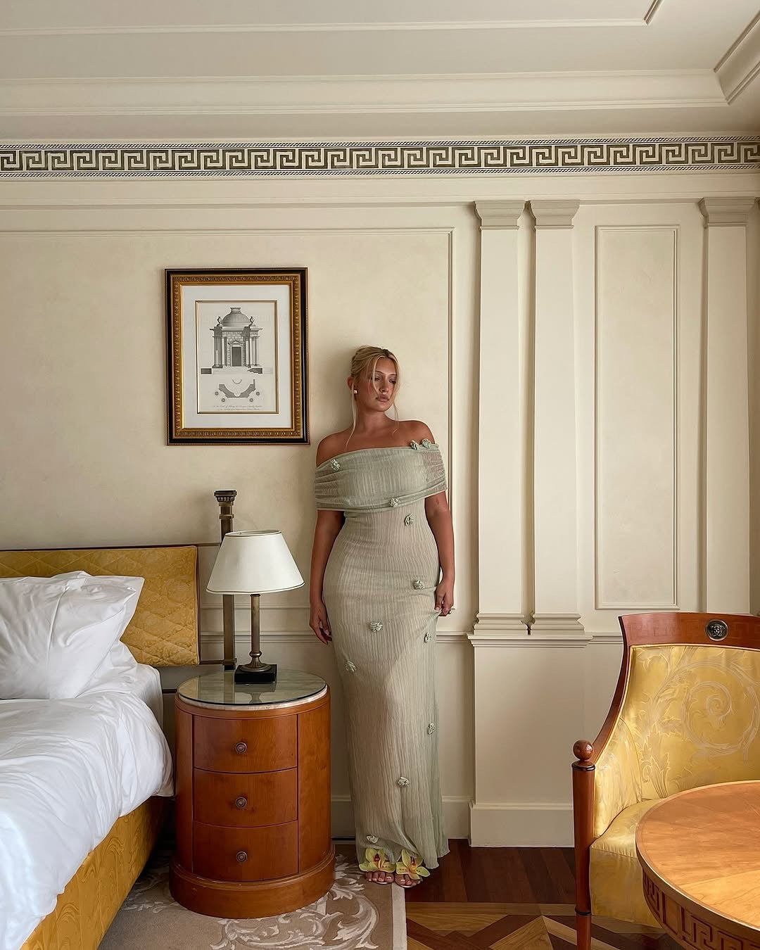 KYLIE | OFF-SHOULDER FLORAL MATERNITY MAXI DRESS