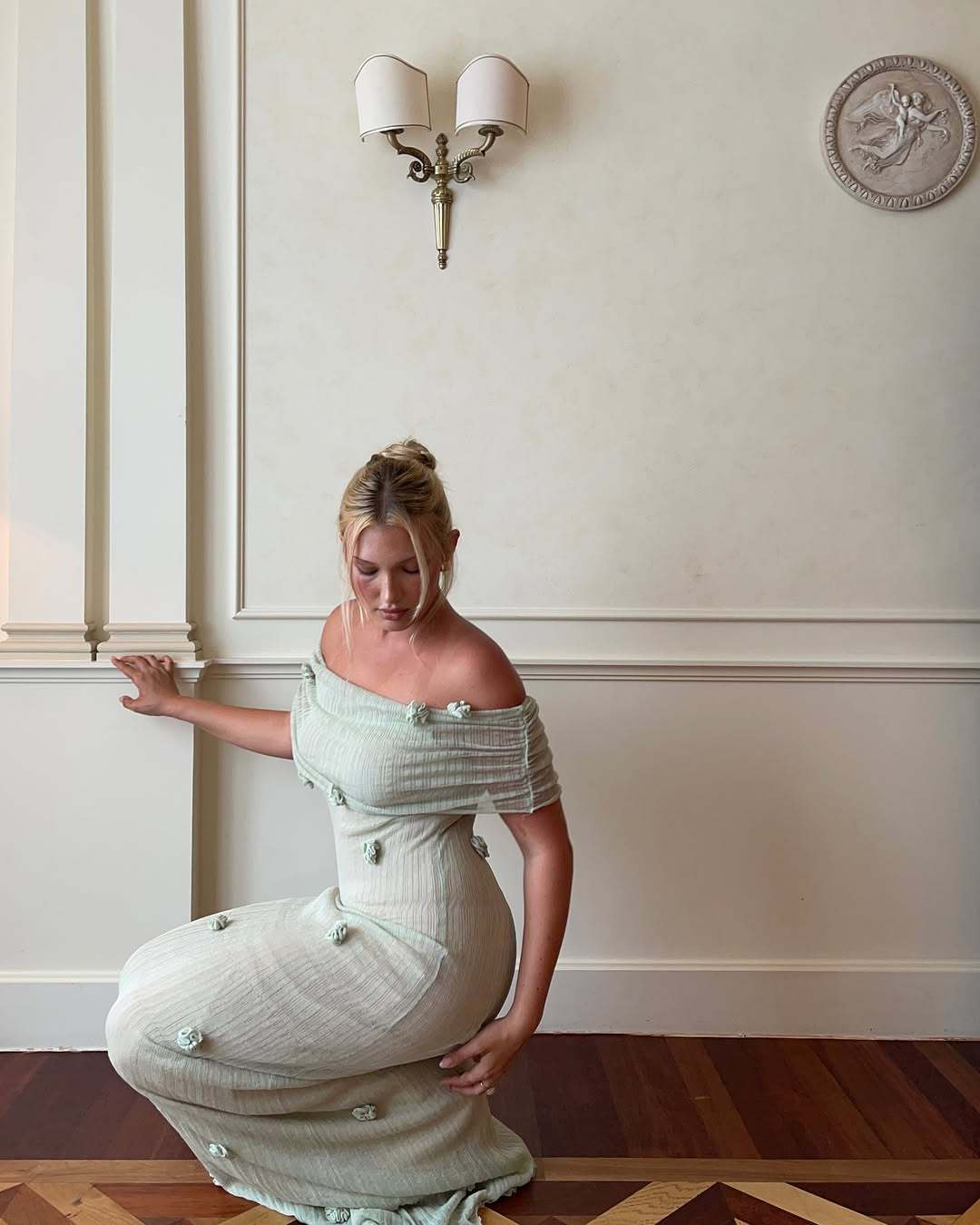 KYLIE | OFF-SHOULDER FLORAL MATERNITY MAXI DRESS