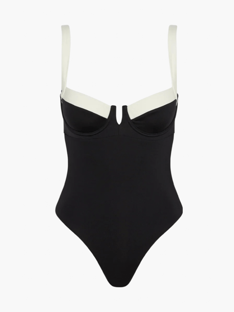 CHIE | BLACK & WHITE ONE-PIECE SWIMSUIT