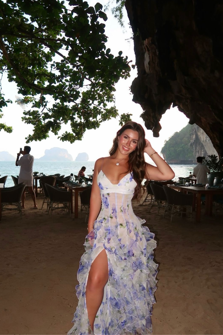 SIENNA | FLORAL CUT-OUT BEACH MAXI DRESS