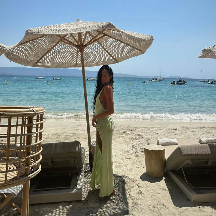 NADIA | FLORAL APPLIQUÉ MAXI DRESS