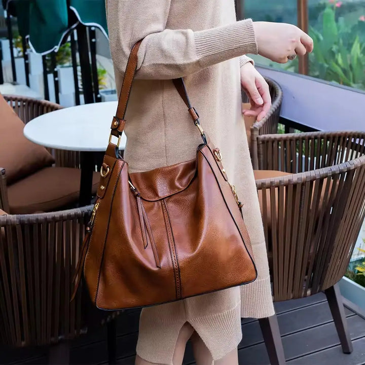 BROOKLY | LUXURY LEATHER HOBO HANDBAG