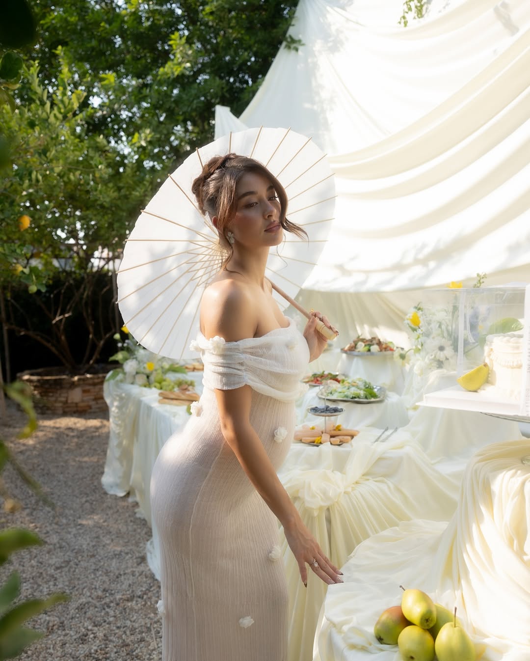 KYLIE | OFF-SHOULDER FLORAL MATERNITY MAXI DRESS