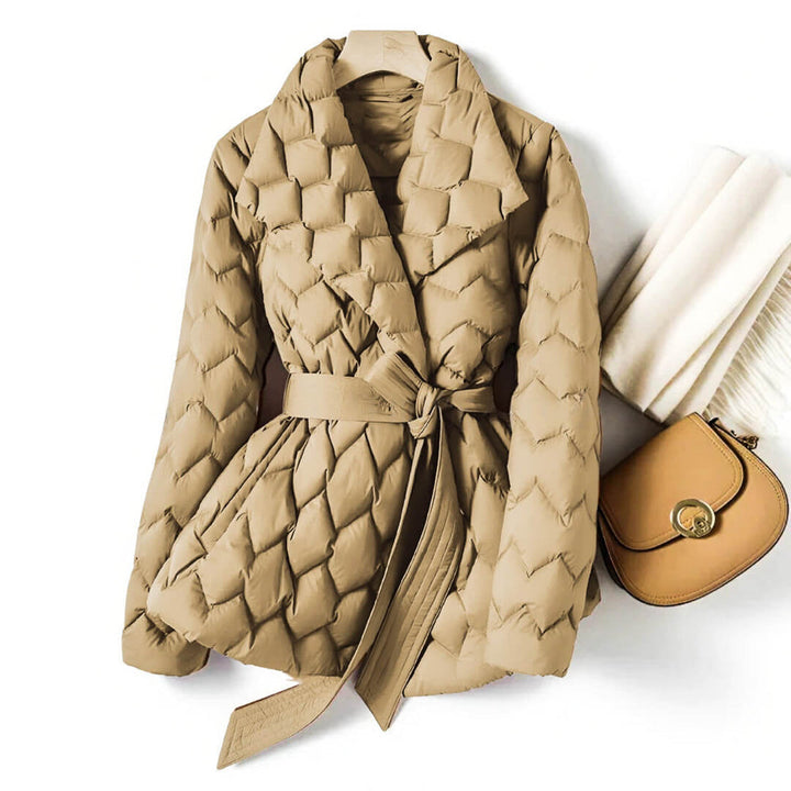 IVORY | STYLISH QUILTED DOWN COAT