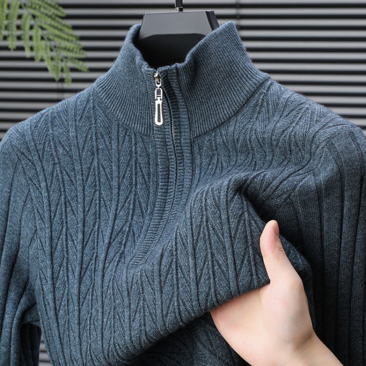VALENTINO | MEN’S RIBBED MOCK-NECK SWEATER